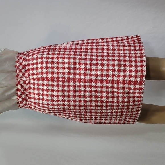 ANN Taylor Gingham Fringed Tweed Mini Skirt - Picture 9 of 14